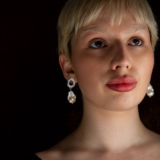 INCHATO PEARL CIRCLE EARRINGS