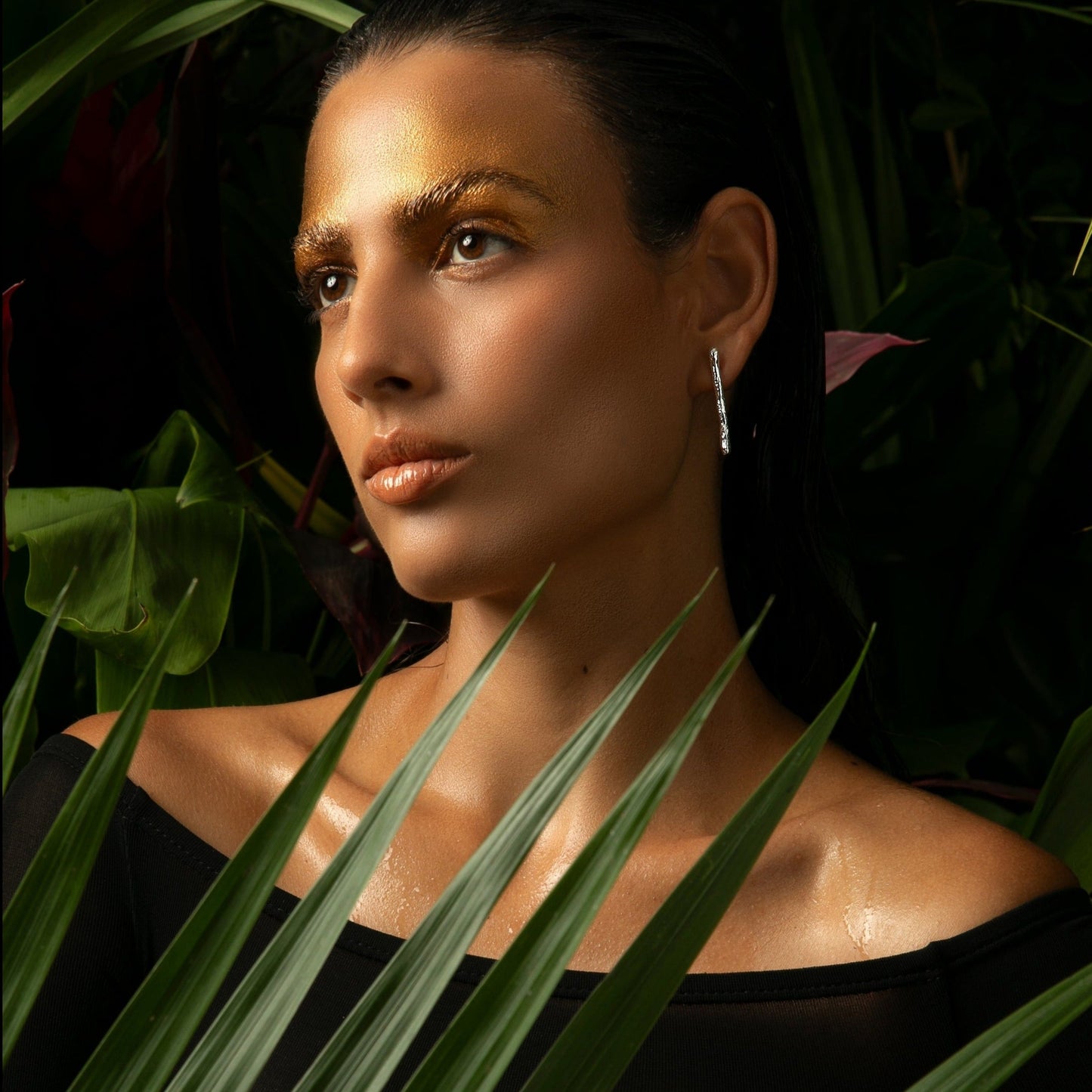 INCHATO SILVER MAXI EARRINGS