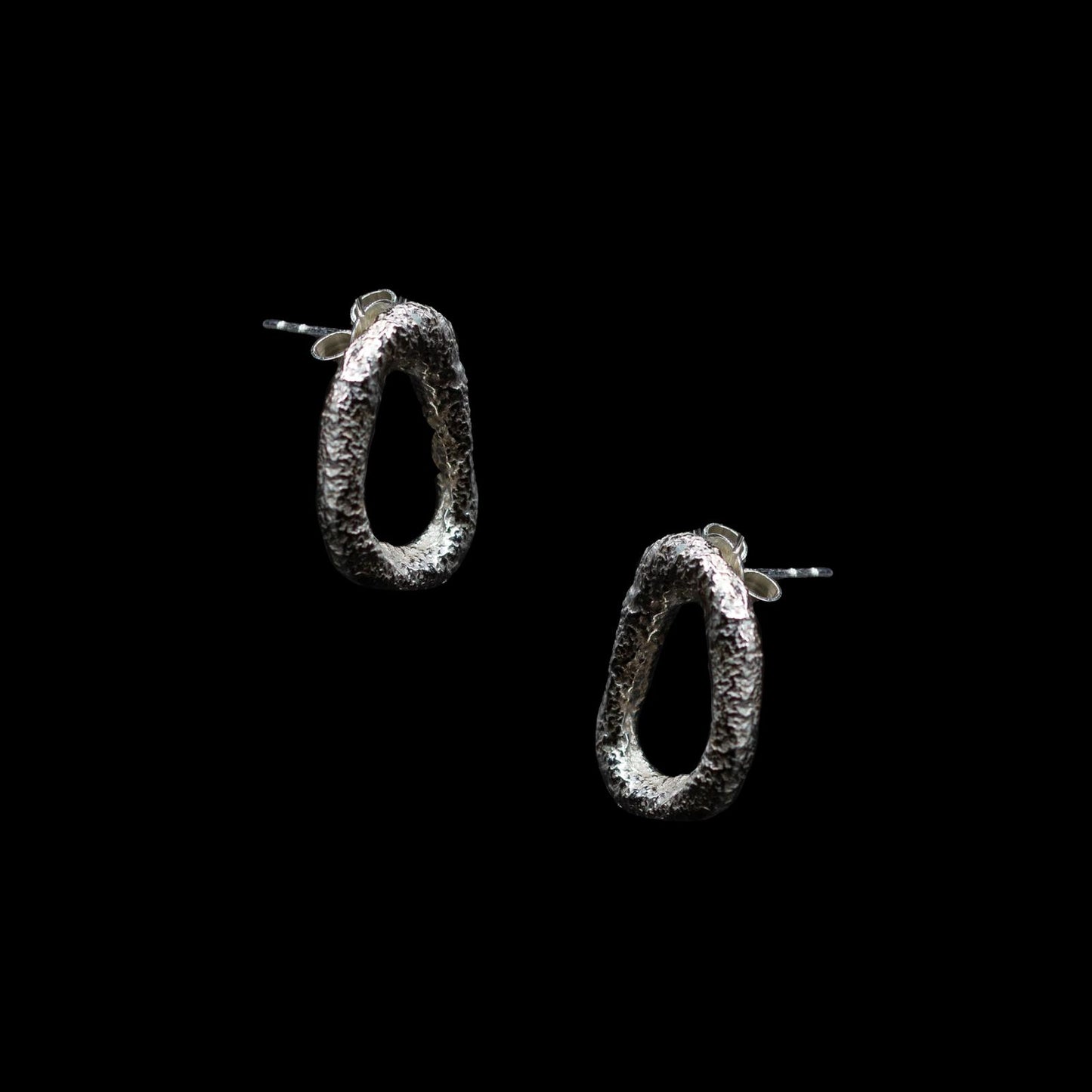 INCHATO CIRCLE SILVER EARRINGS