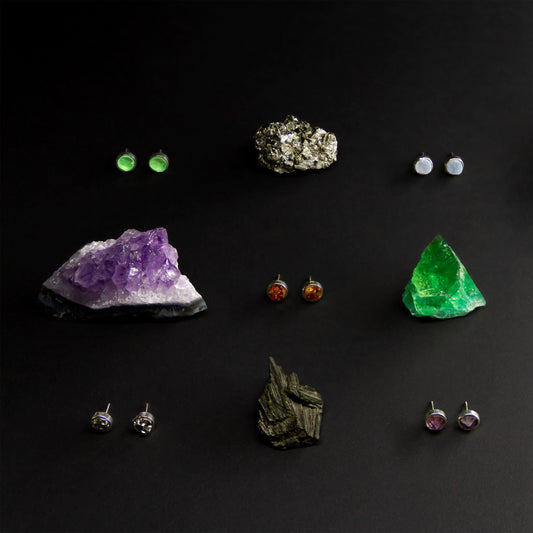 STUD EARRINGS CITRINE