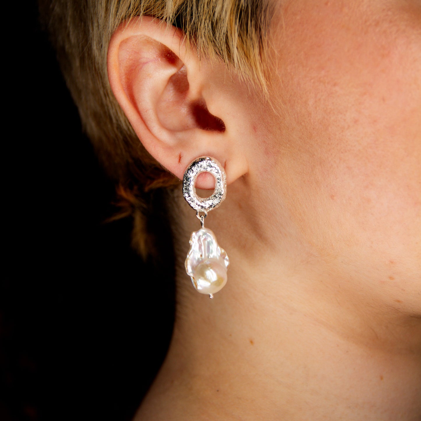 INCHATO PEARL CIRCLE EARRINGS