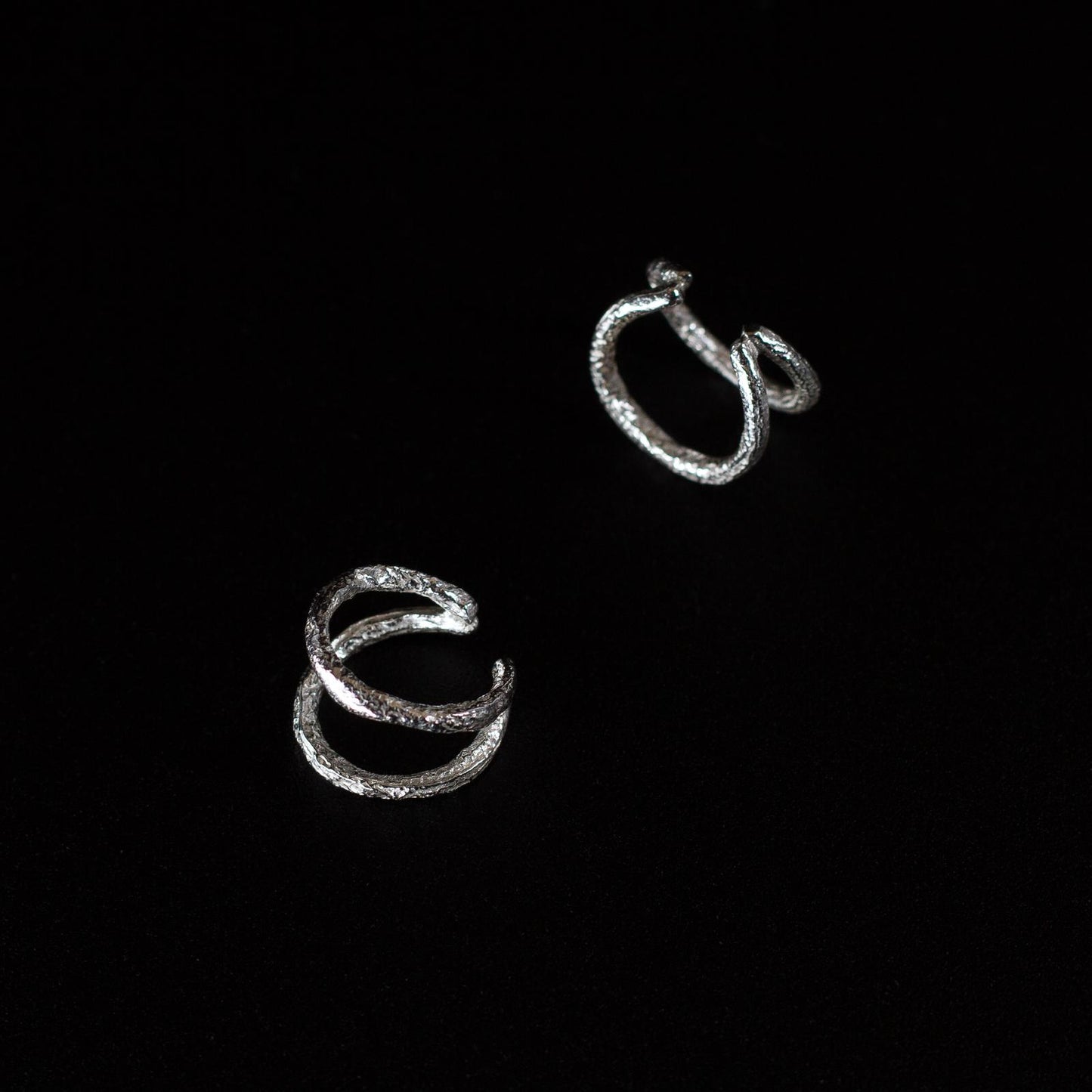 INCHATO SLIM DOUBLE SILVER EARCUFF