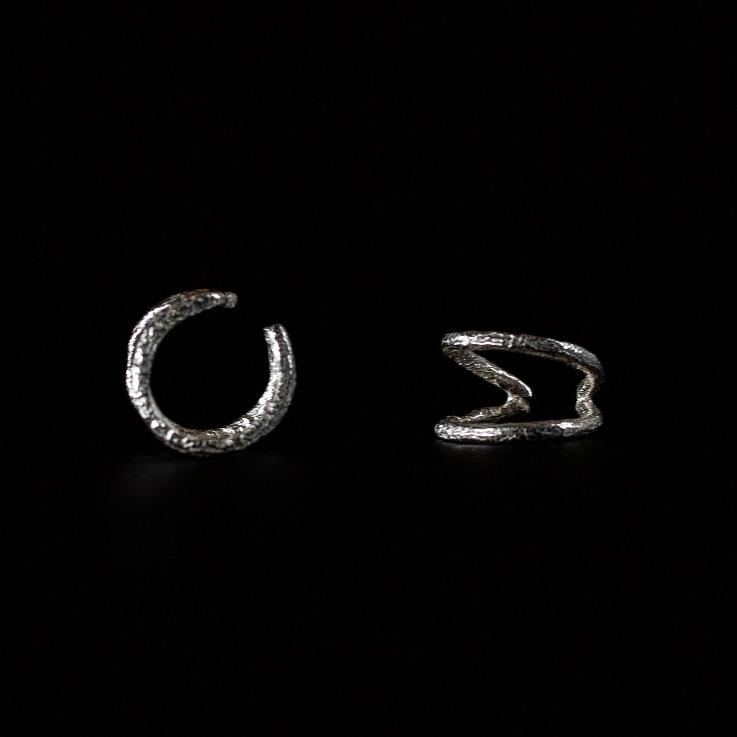 INCHATO SLIM DOUBLE SILVER EARCUFF