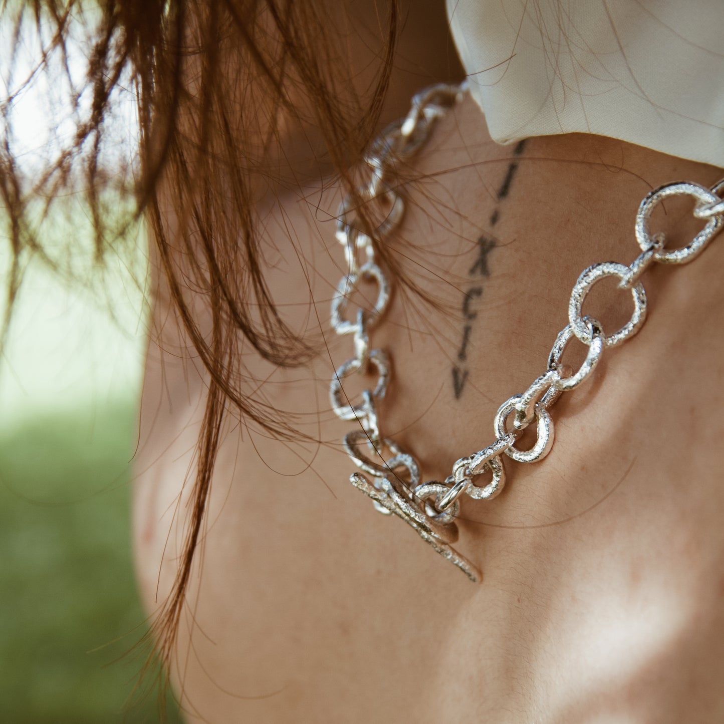 INCHATO BOLD SILVER NECKLACE CHAIN