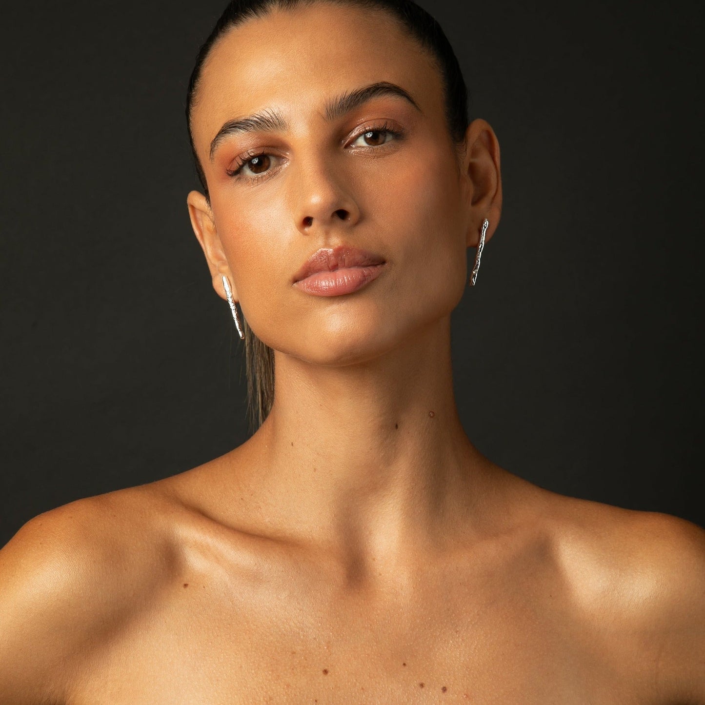 INCHATO SILVER MAXI EARRINGS