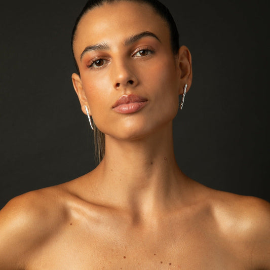 INCHATO SILVER MAXI EARRINGS