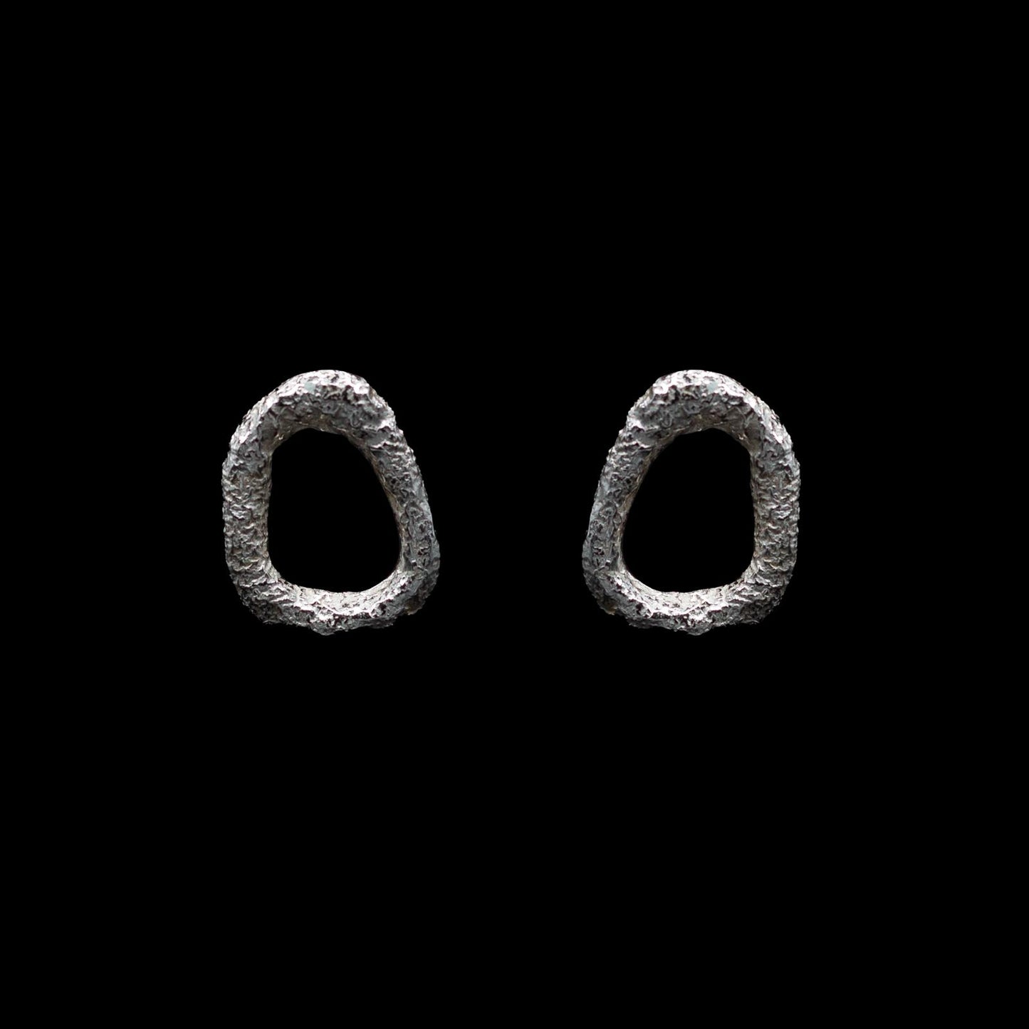 INCHATO CIRCLE SILVER EARRINGS