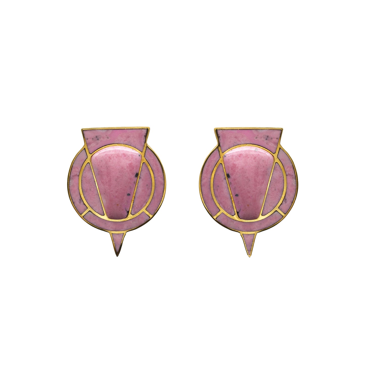 CARAL EARRINGS RHODONITE