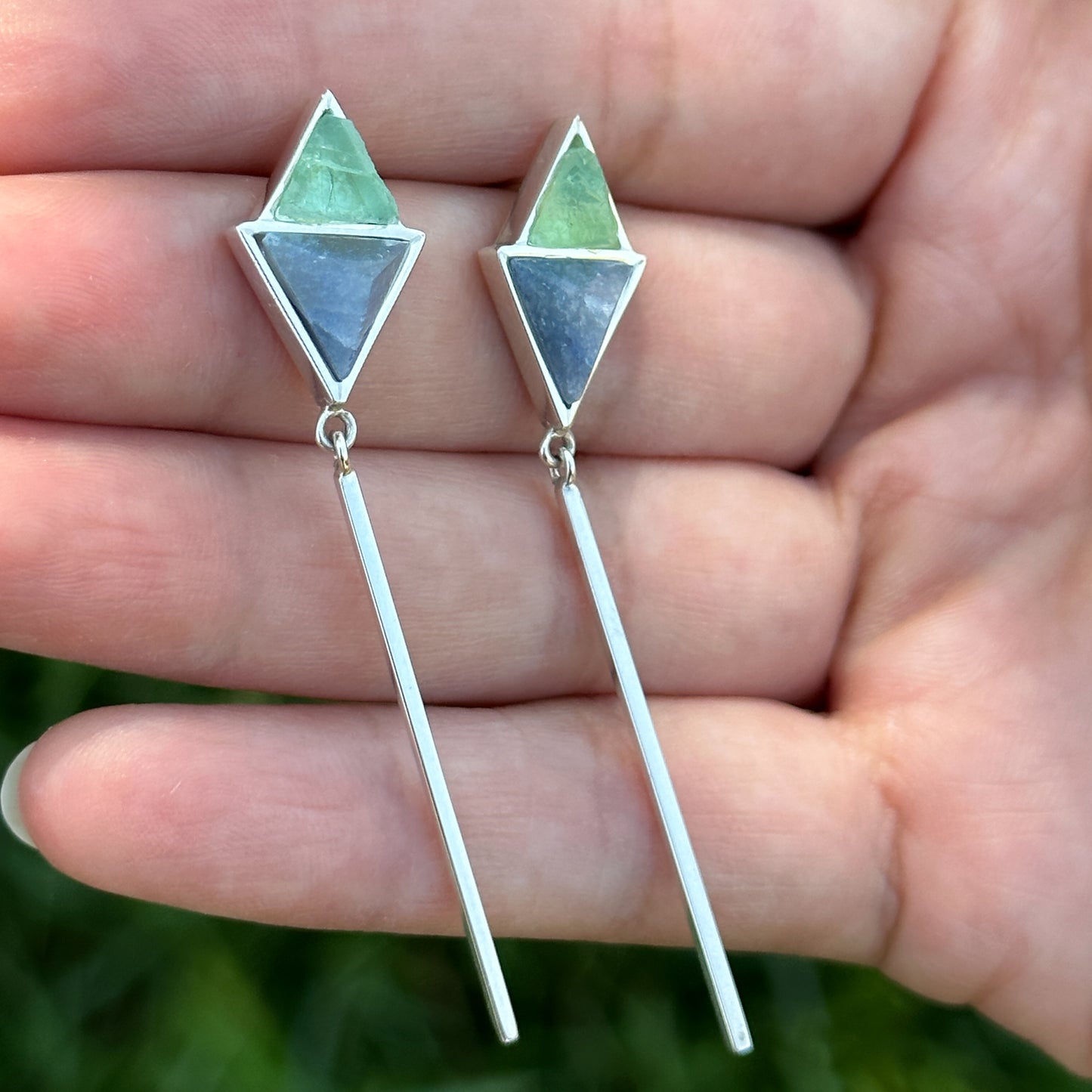 CHUNTU EARRINGS GREEN FLUORIDE