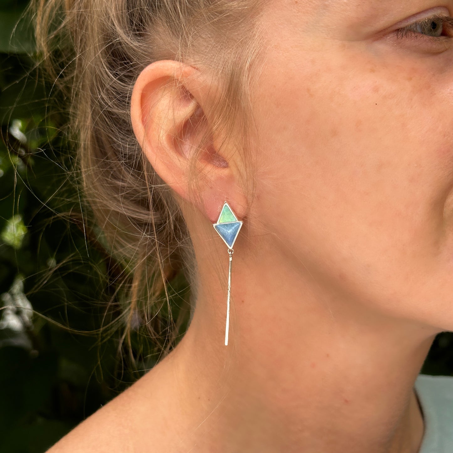 CHUNTU EARRINGS GREEN FLUORIDE