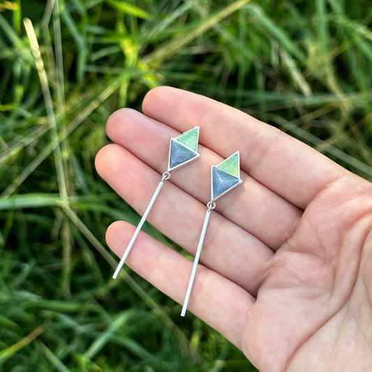 CHUNTU EARRINGS GREEN FLUORIDE