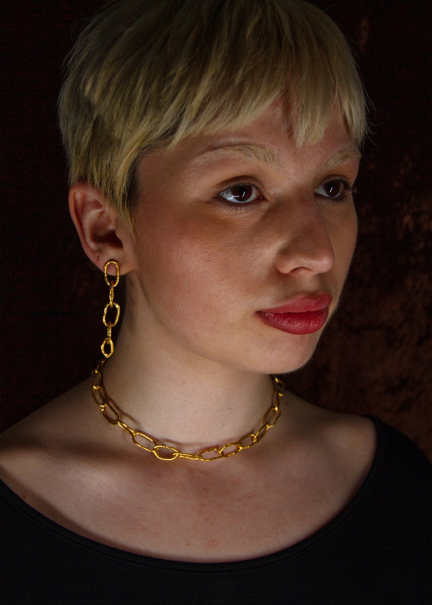 INCHATO BOLD CHAIN OHRRINGE
