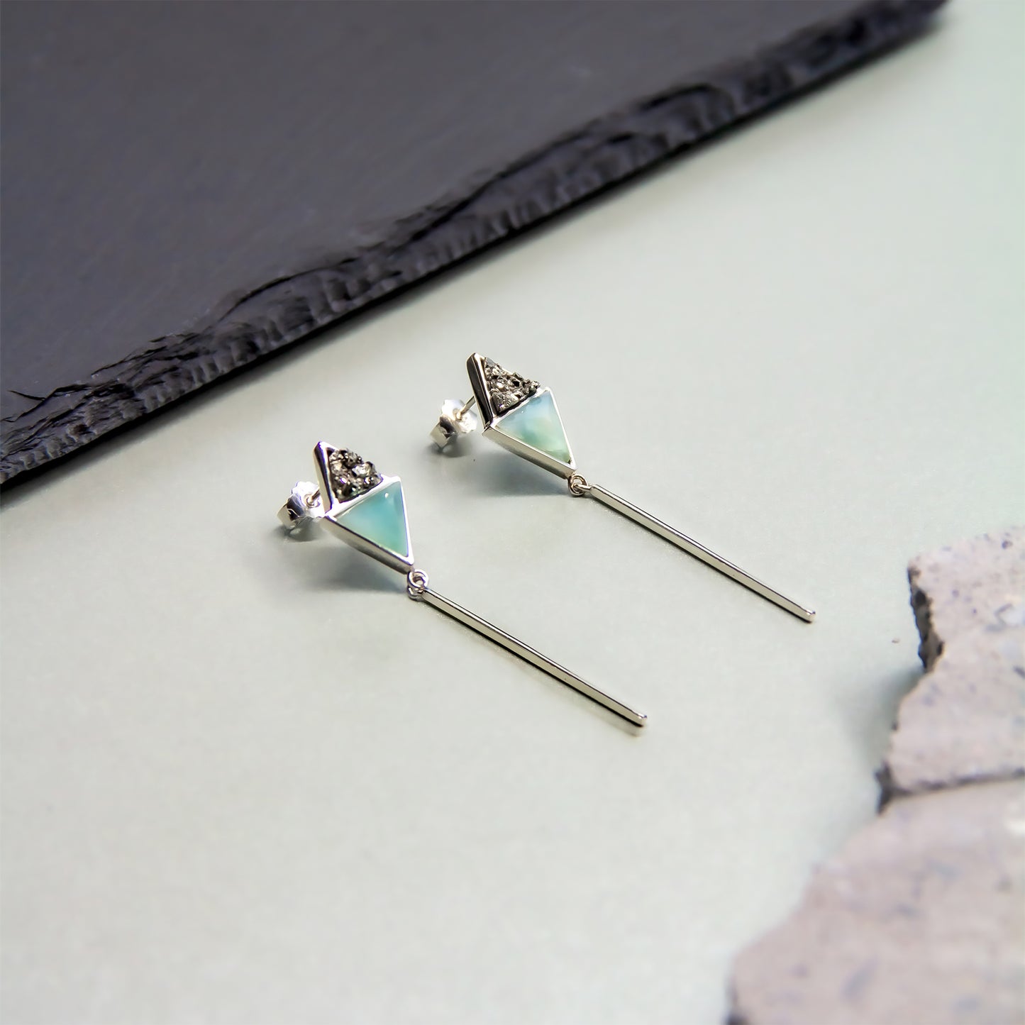 CHUNTU EARRINGS ANDEAN OPAL