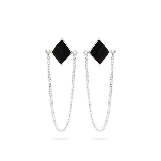 PUYTU EARRINGS BLACK TOURMALINE