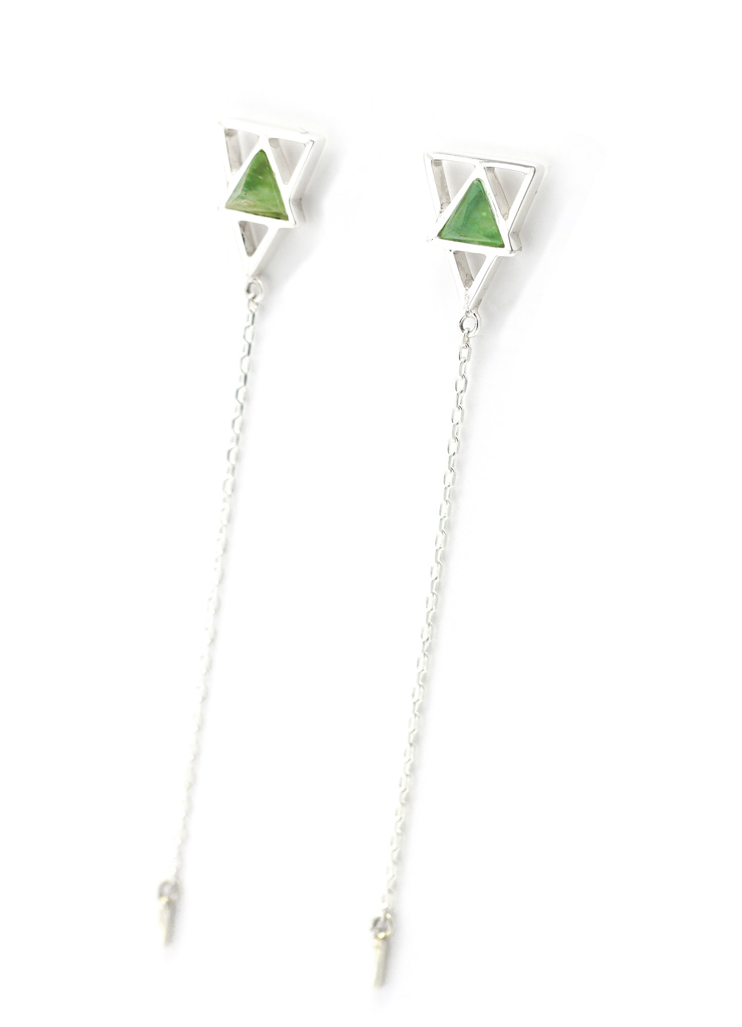 UNCU EARRINGS GREEN FLUORITE