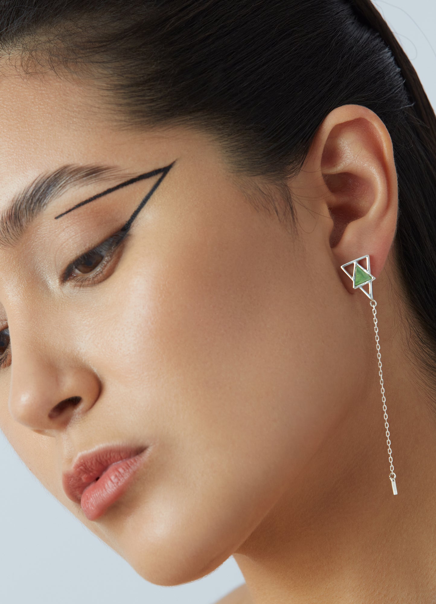 UNCU EARRINGS GREEN FLUORITE