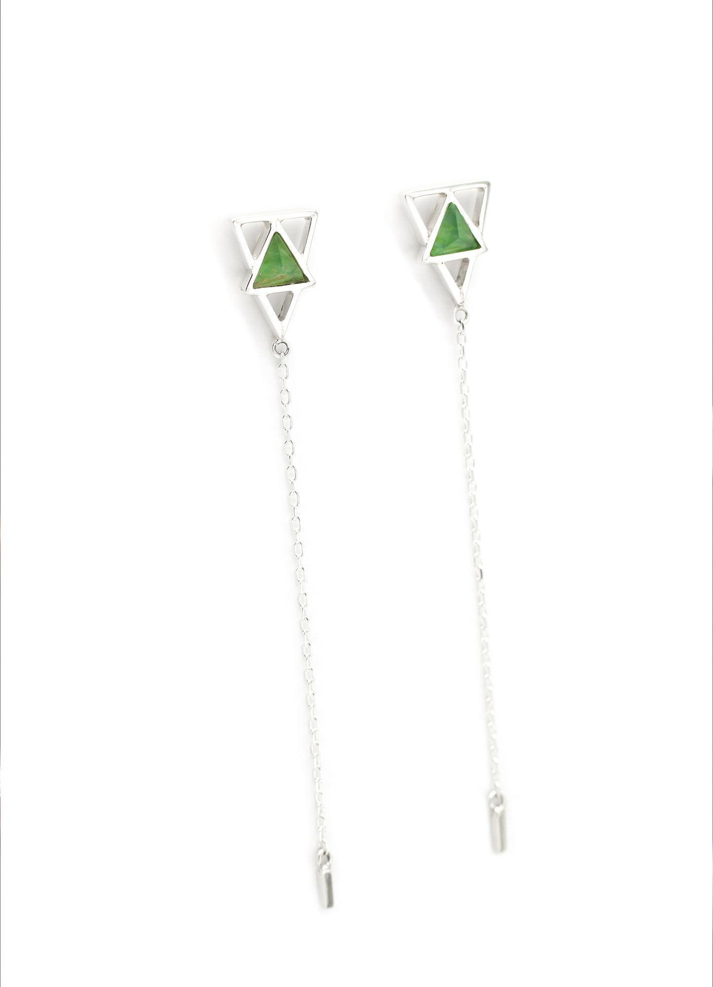 UNCU EARRINGS GREEN FLUORITE